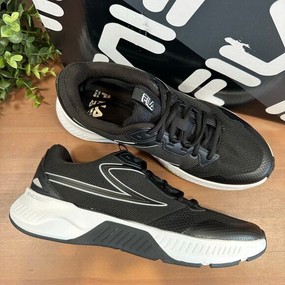 Fila Men's Action Stride Energized Black Running Shoes Size 12 - Picture 1 of 7